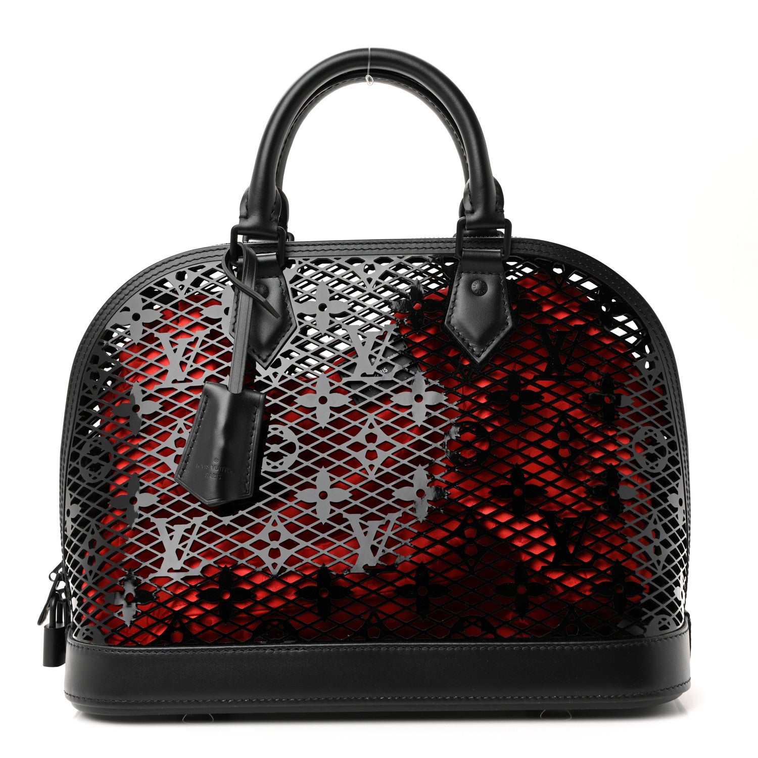 Louis Vuitton Patent Calfskin Laced Monogram Alma PM Black 3 of 27
