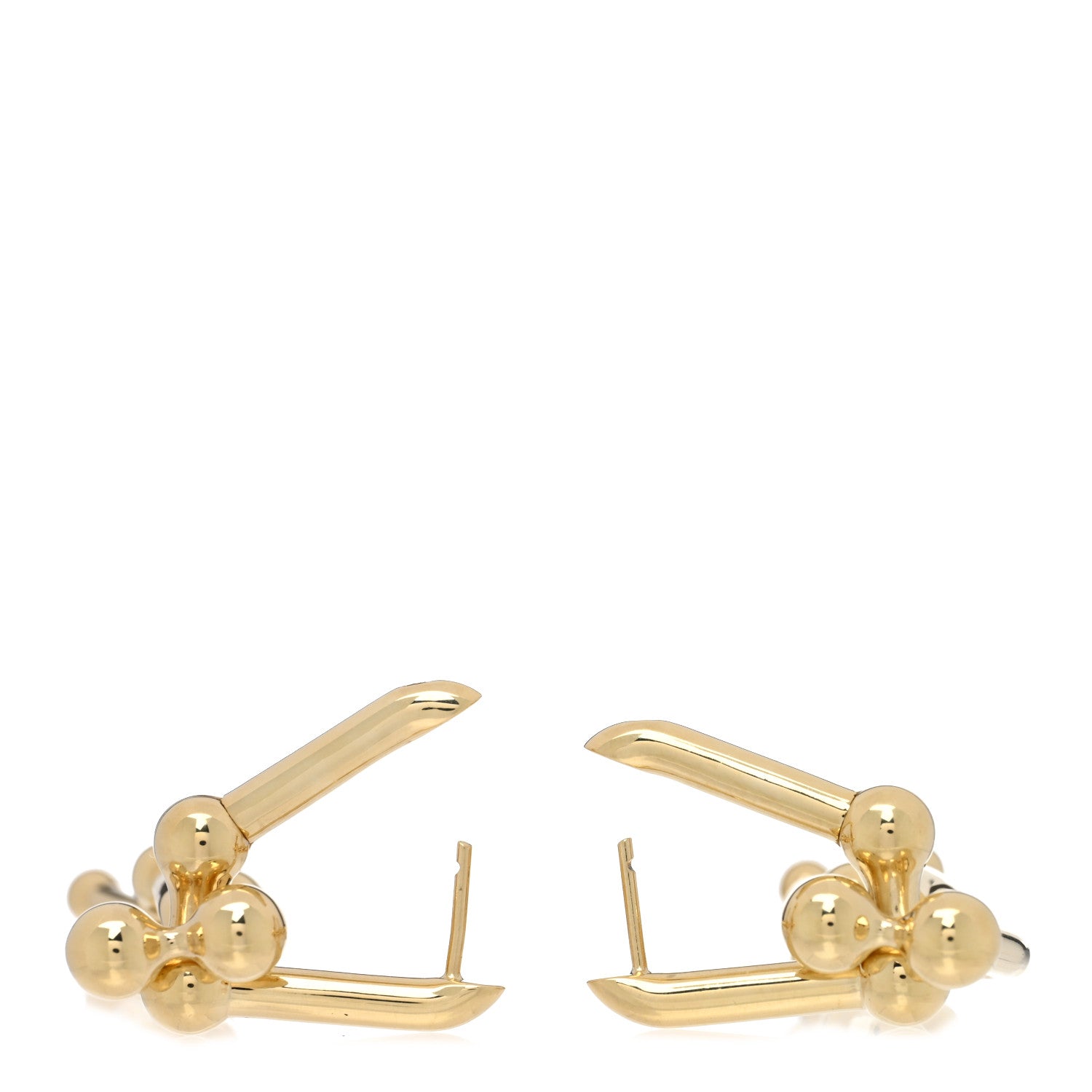 Tiffany 18K Yellow Gold HardWear Graduated Link Earrings 3 of 4