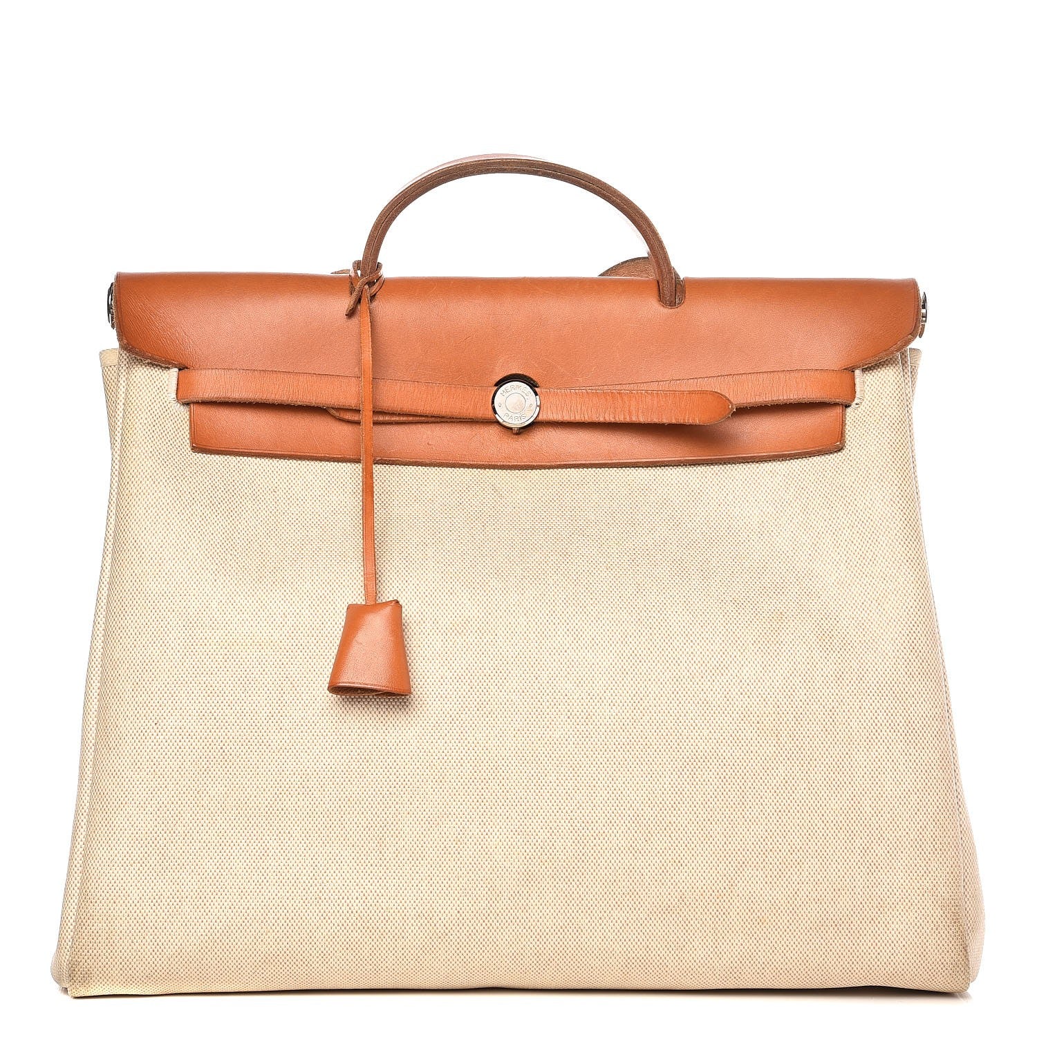 Hermes Toile Vache Hunter Herbag 36 MM Natural 1 of 12