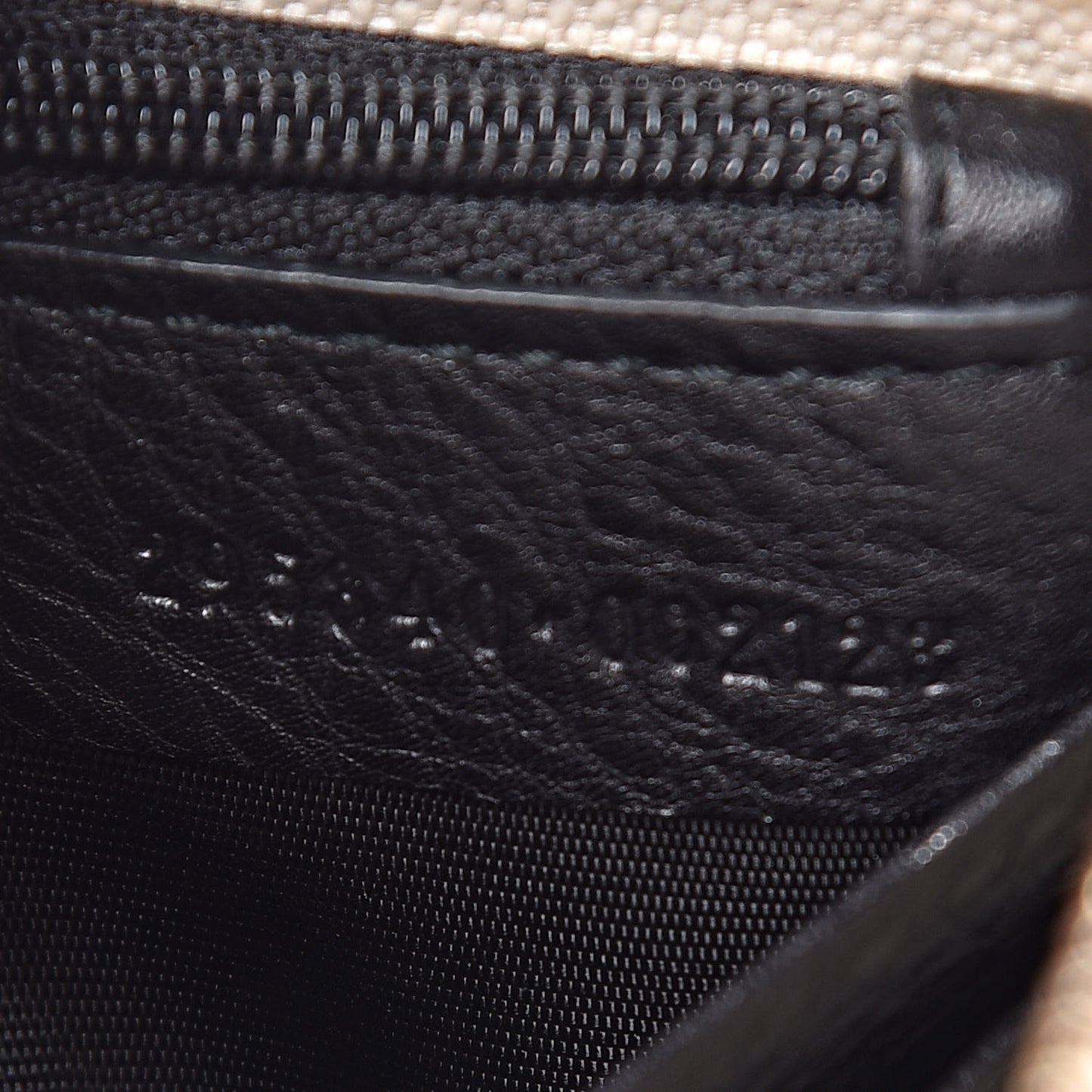 Pebbled Calfskin Soho Wristlet Black