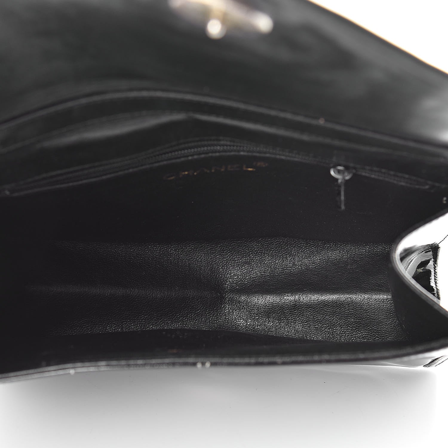 Chanel Patent Envelope CC Clutch Black 5 of 17