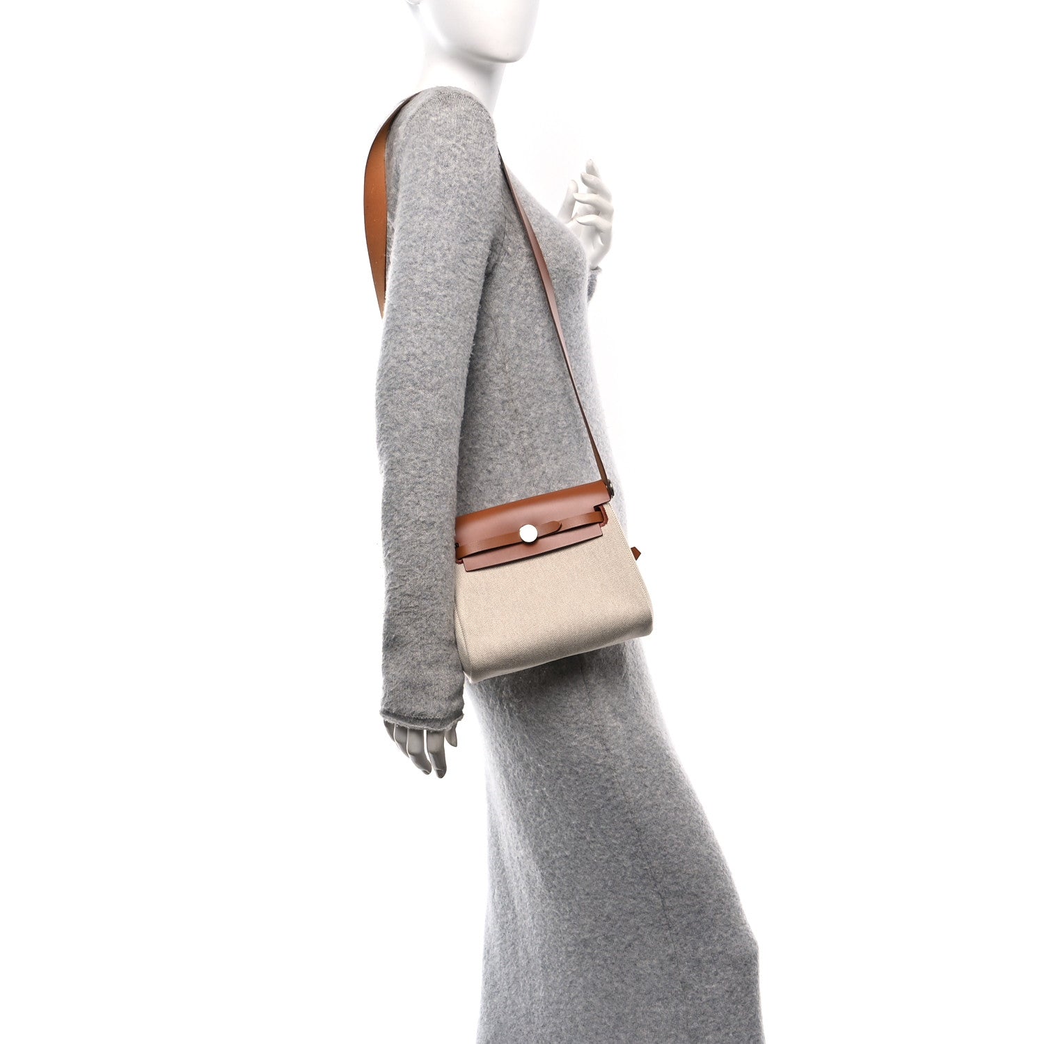 Hermes Military Toile Vache Hunter Herbag Zip Retourne 20 Ecru Beige Fauve 2 of 11