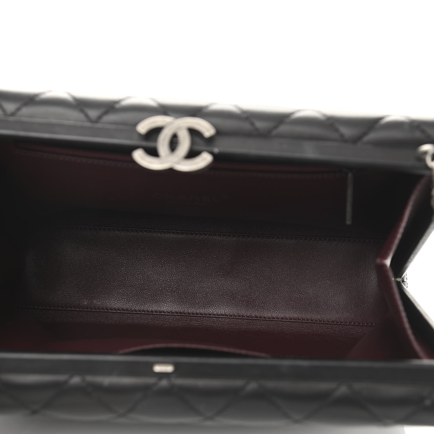 Chanel Lambskin Quilted Kisslock Minaudiere Black 5 of 11