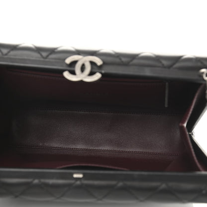 Chanel Lambskin Quilted Kisslock Minaudiere Black 5 of 11