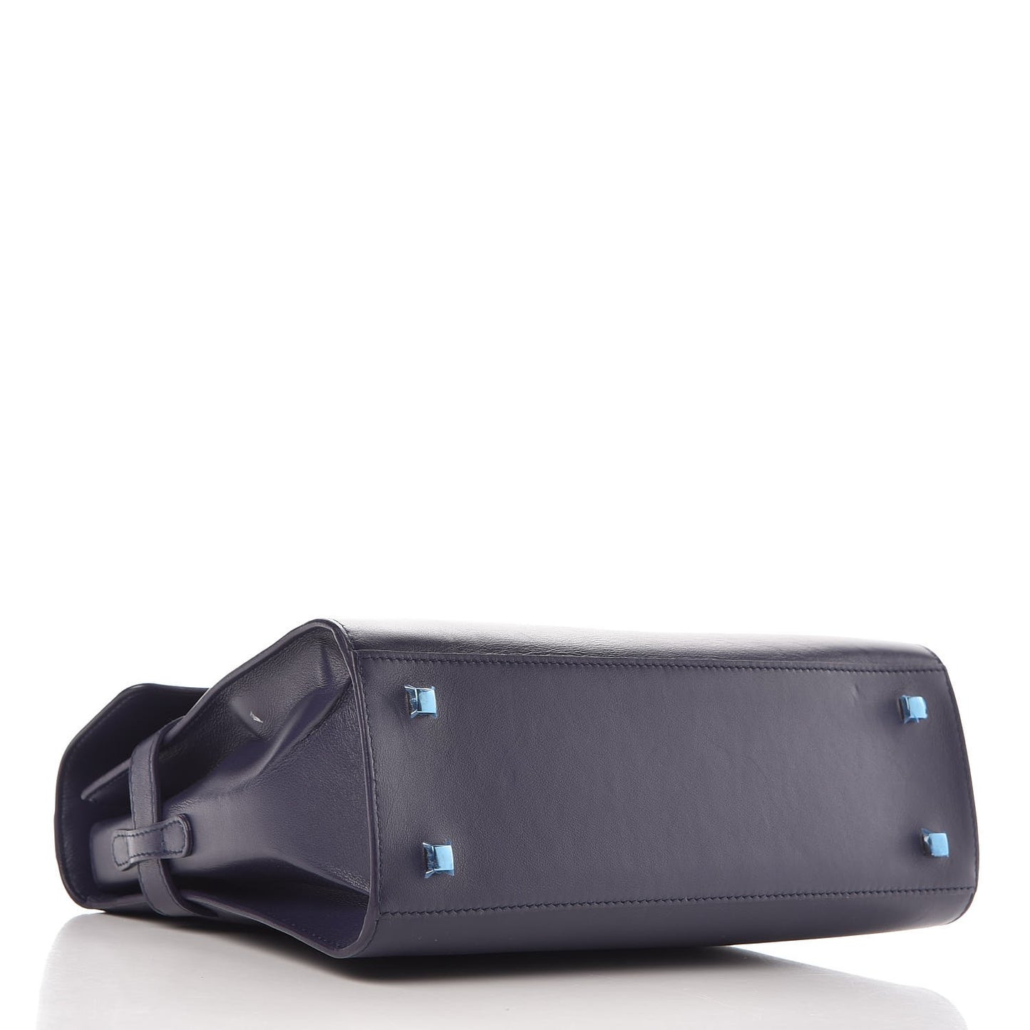Calfskin MM Tempete Satchel Navy