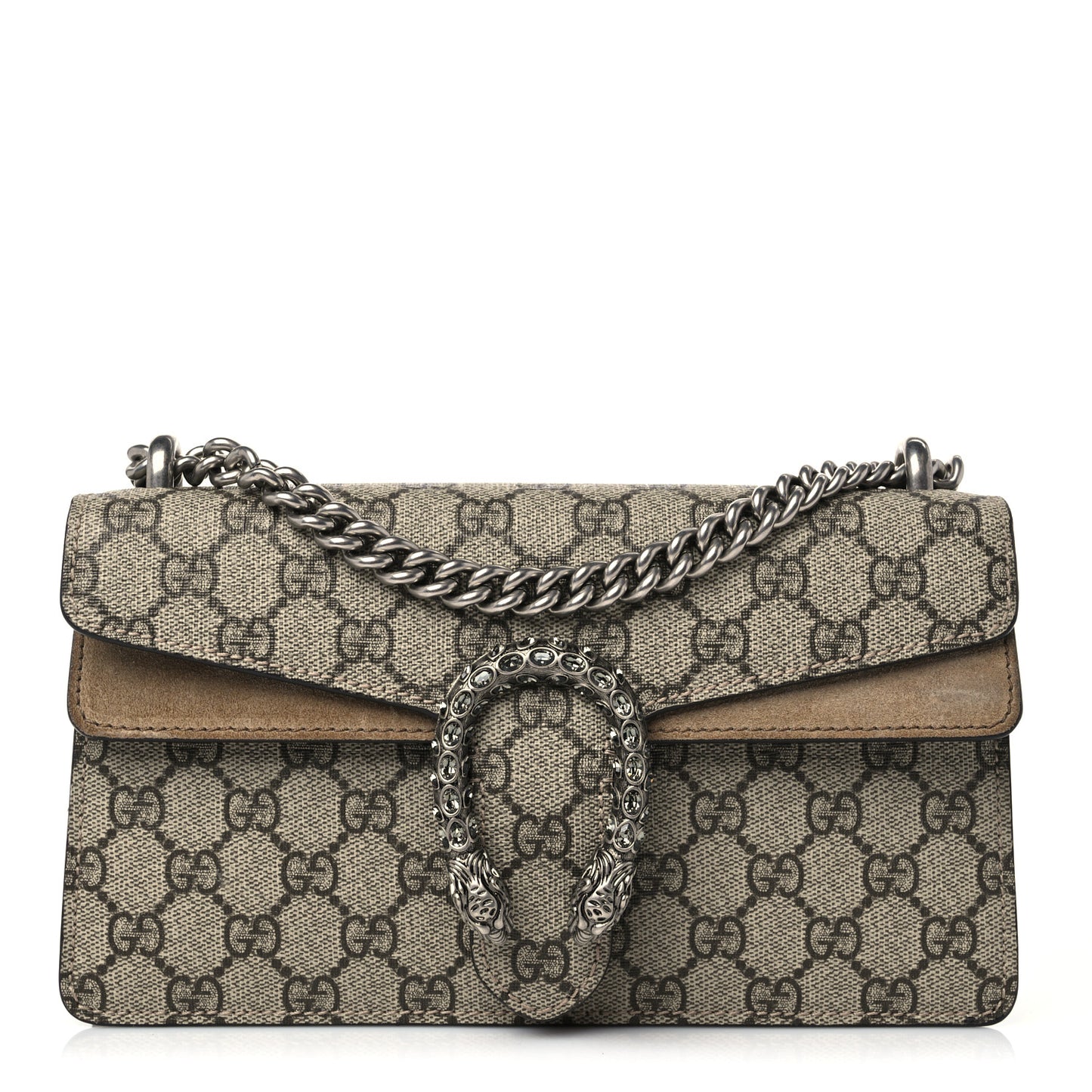 GG Supreme Monogram Small Dionysus Shoulder Bag Taupe
