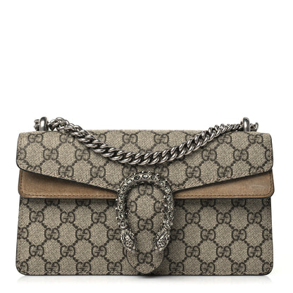 Gucci GG Supreme Monogram Small Dionysus Shoulder Bag Taupe 1 of 11