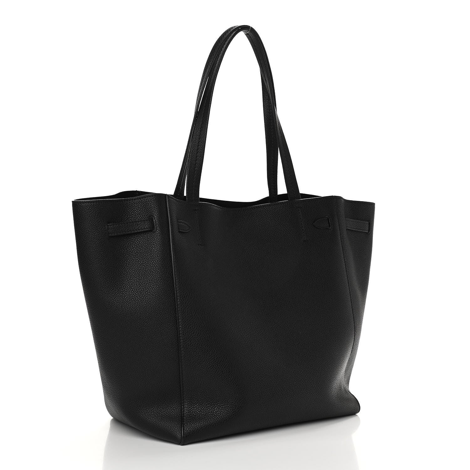 Celine Soft Grained Calfskin Medium Belt Cabas Phantom Black 3 of 11
