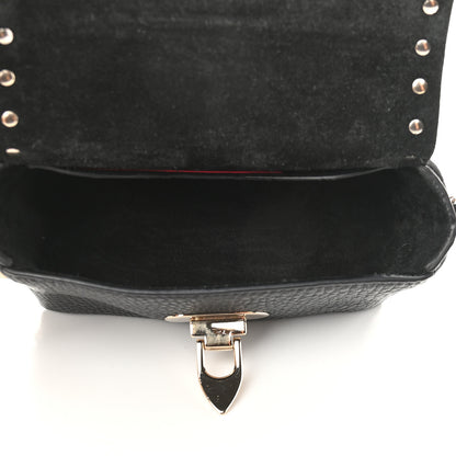 Valentino Garavani Pebbled Calfskin Mini Rockstud Crossbody Bag Black 5 of 9