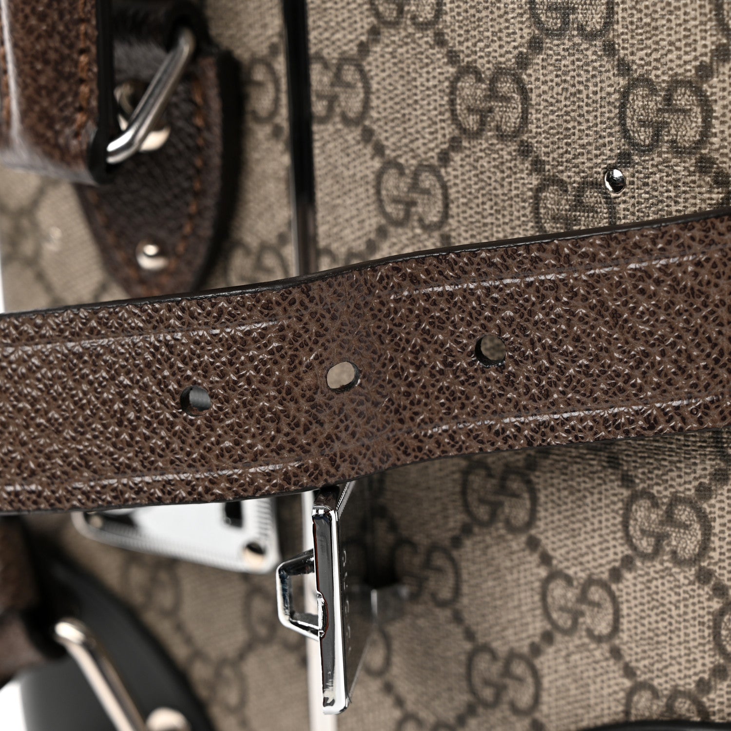 Gucci Supreme Monogram Globe-Trotter Carry-On Brown 12 of 15