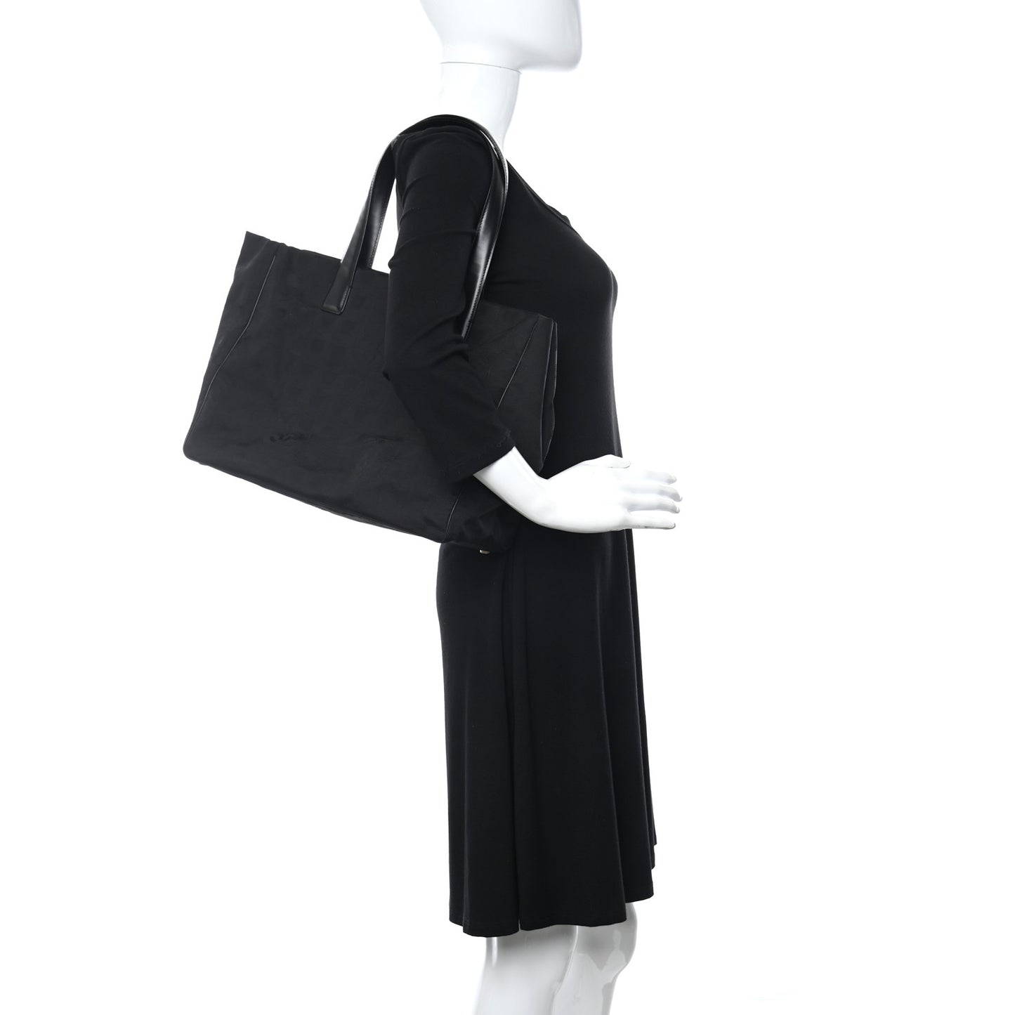 Nylon Medium Travel Tote Black
