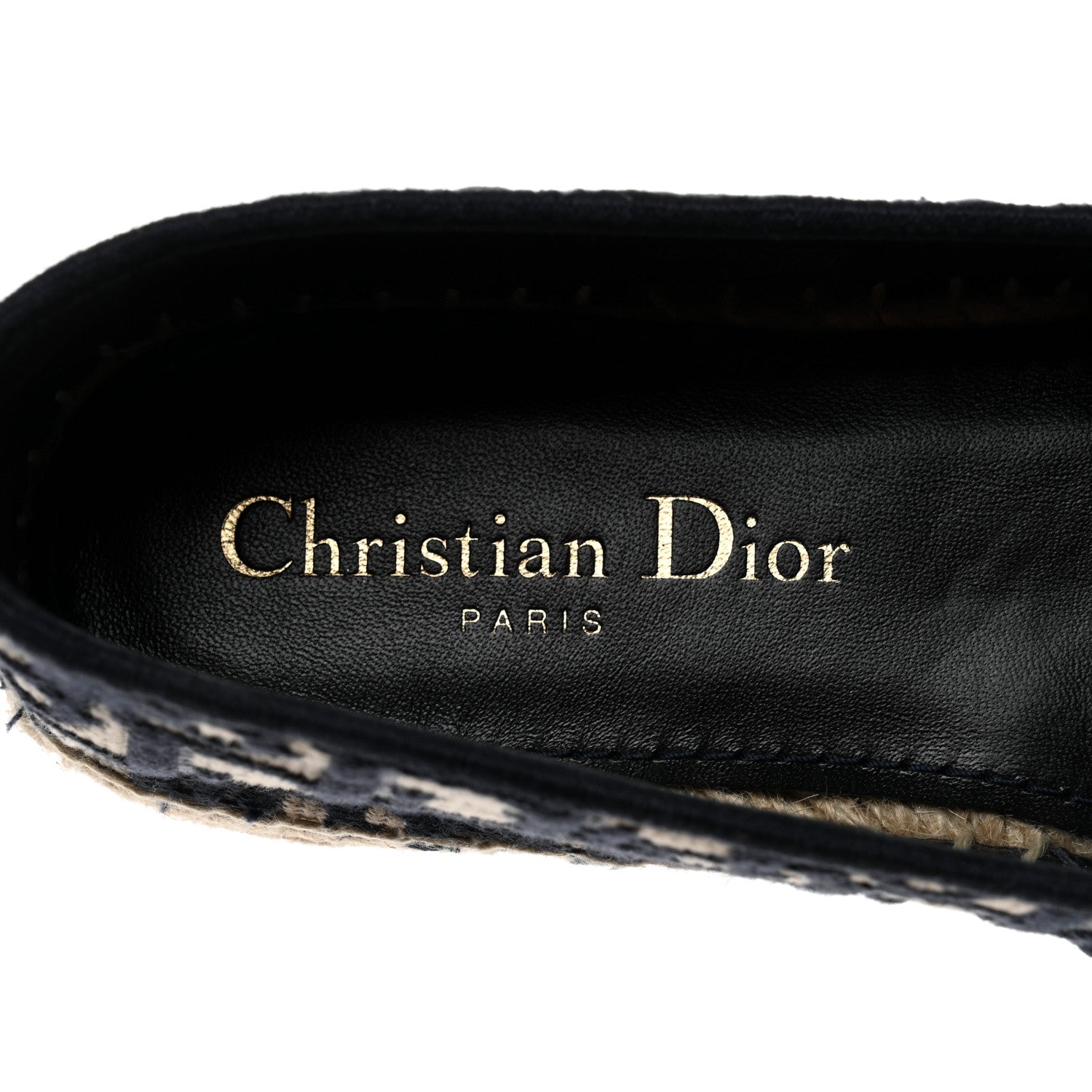 Christian Dior Oblique Embroidered Granville 15mm Espadrilles 35.5 Deep Blue 7 of 9