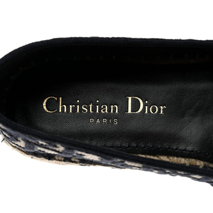 Christian Dior Oblique Embroidered Granville 15mm Espadrilles 35.5 Deep Blue 7 of 9