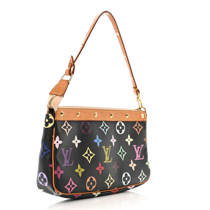 Louis Vuitton Monogram Multicolor Pochette Accessories Black 3 of 9