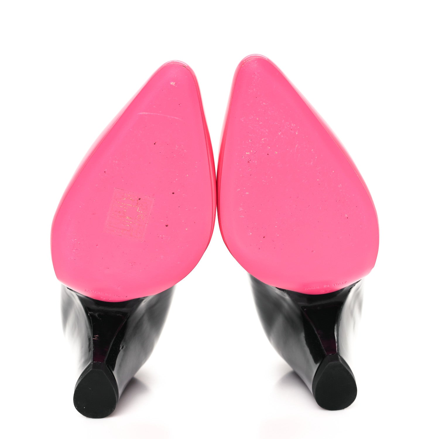Chanel Patent Calfskin CC Pumps 37 Pink Black 6 of 10