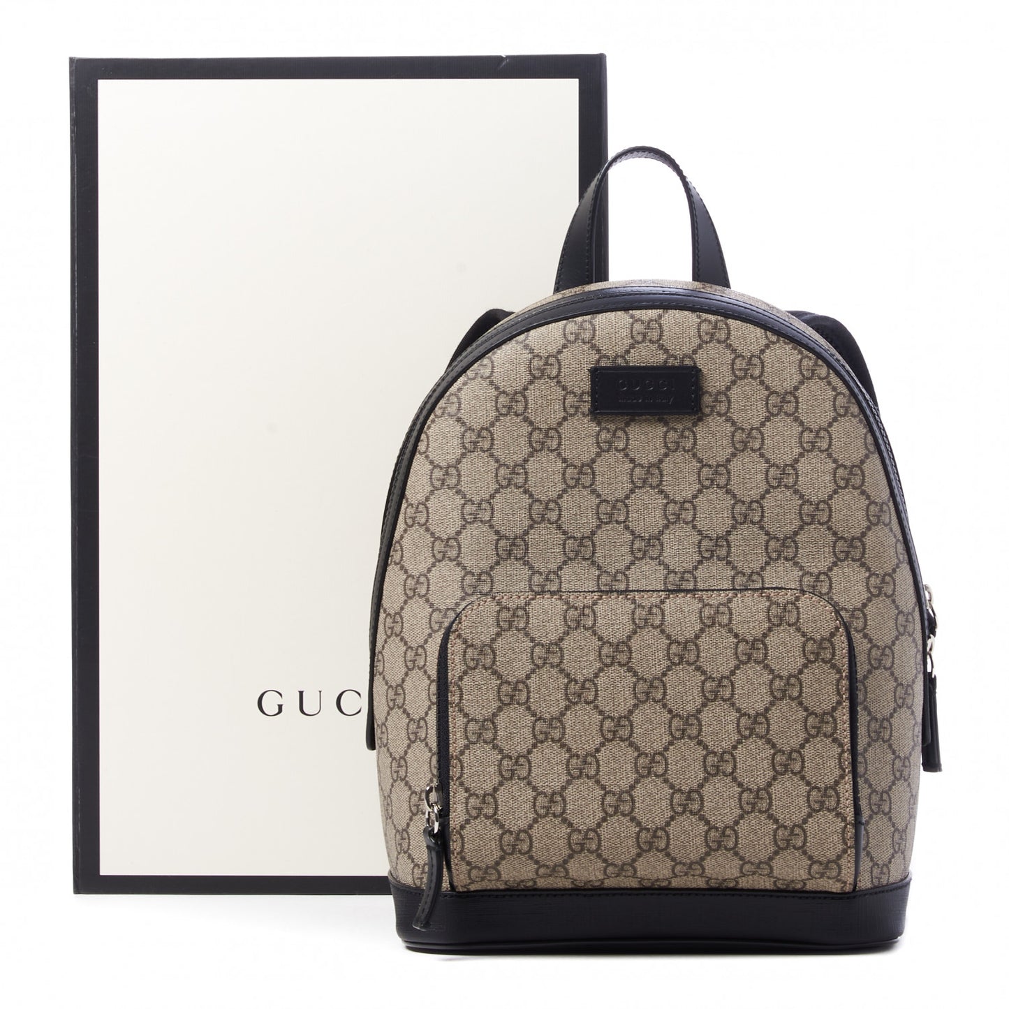 GG Supreme Monogram Small Eden Day Backpack Black