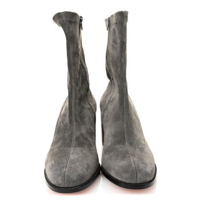 Christian Louboutin Suede Stretchadoxa Ankle Bootie 38 Tempete 2 of 7