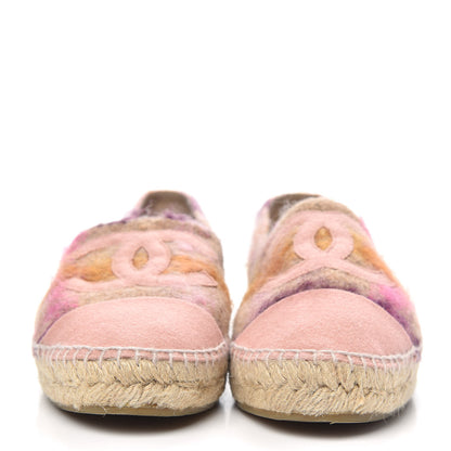 Chanel Tweed CC Espadrilles 41 Pink Multicolor 2 of 11