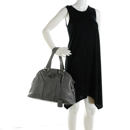 Saint Laurent Calfskin Large Muse Gray 2 of 7