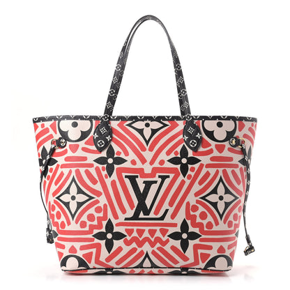 Louis Vuitton Monogram Giant Crafty Neverfull MM Creme Rouge Black 1 of 9