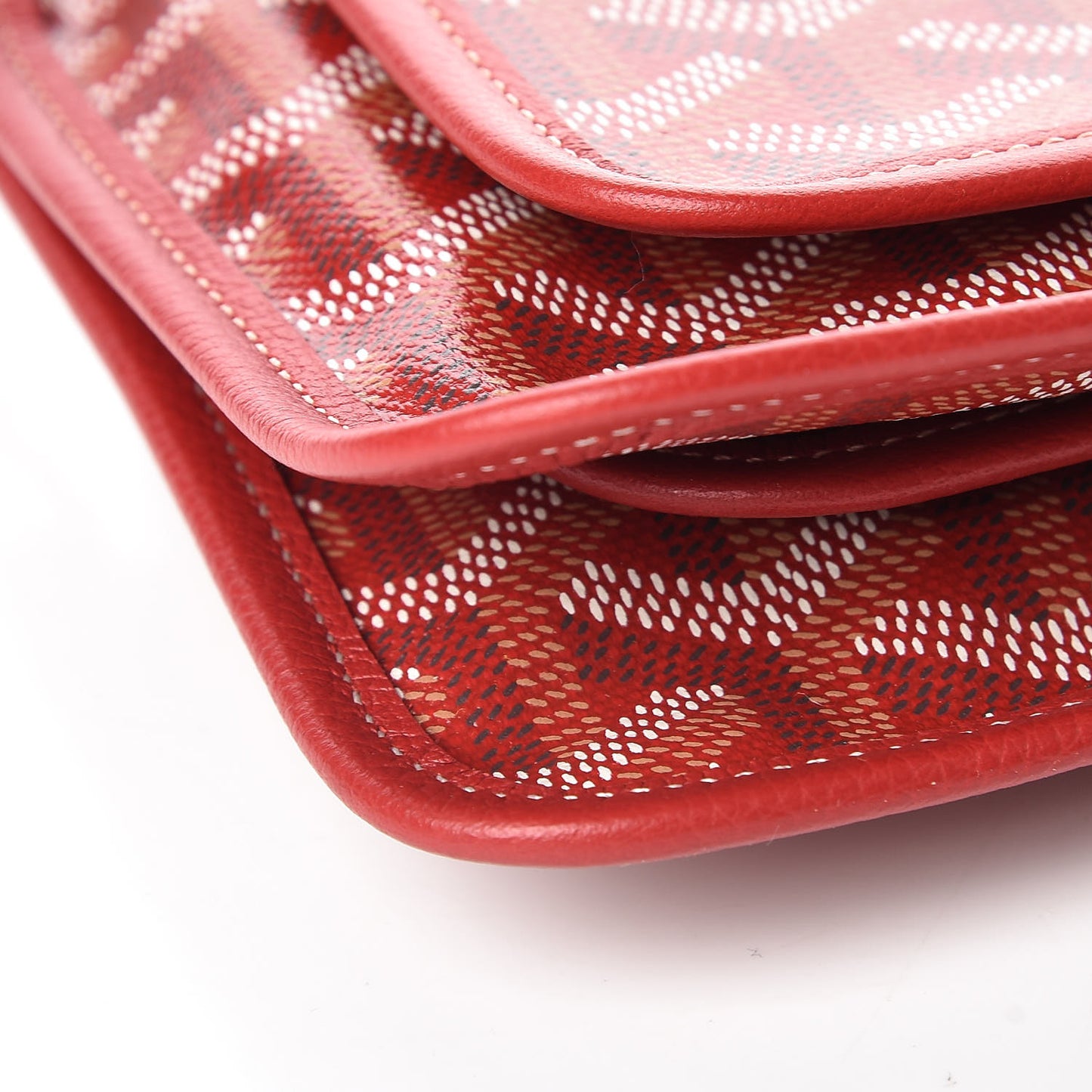 Goyardine Plumet Wallet Clutch Red