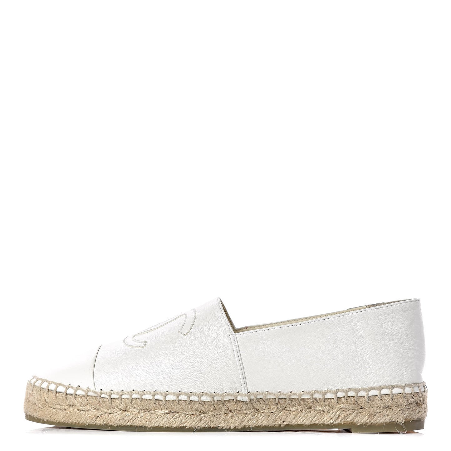Lambskin CC Espadrilles 37 White