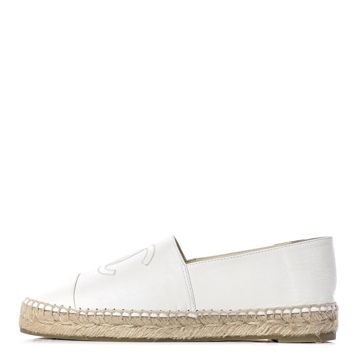 Chanel Lambskin CC Espadrilles 37 White 1 of 11