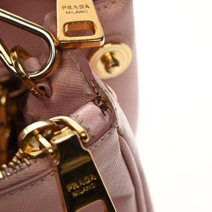 Prada Saffiano Small Galleria Double Zip Tote Orchidea 10 of 14