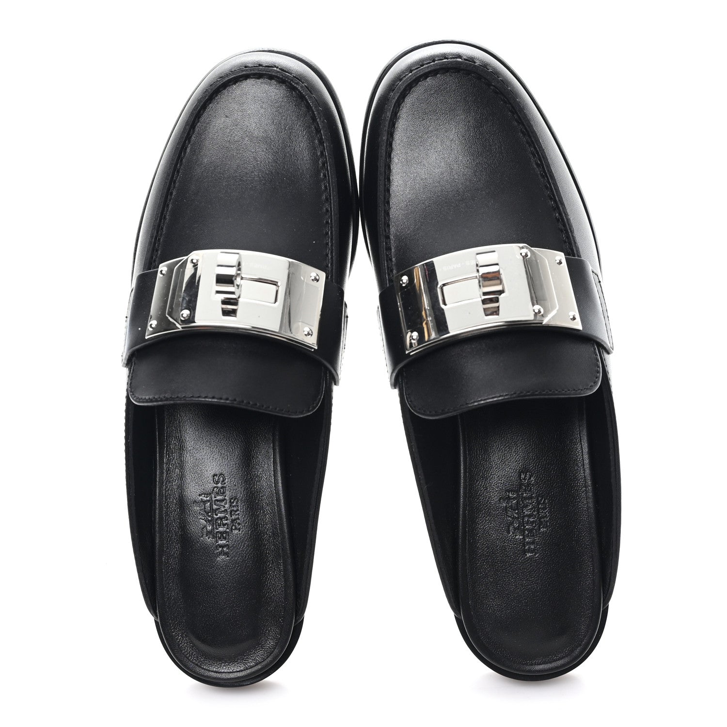 Hermes Calfskin Iota Mules 35 Black 2 of 10