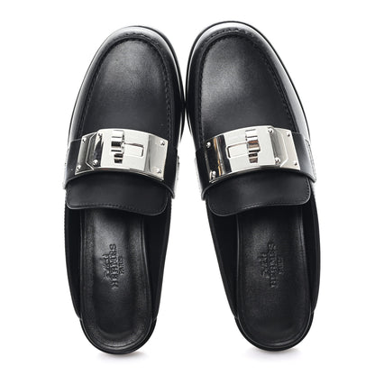 Hermes Calfskin Iota Mules 35 Black 2 of 10