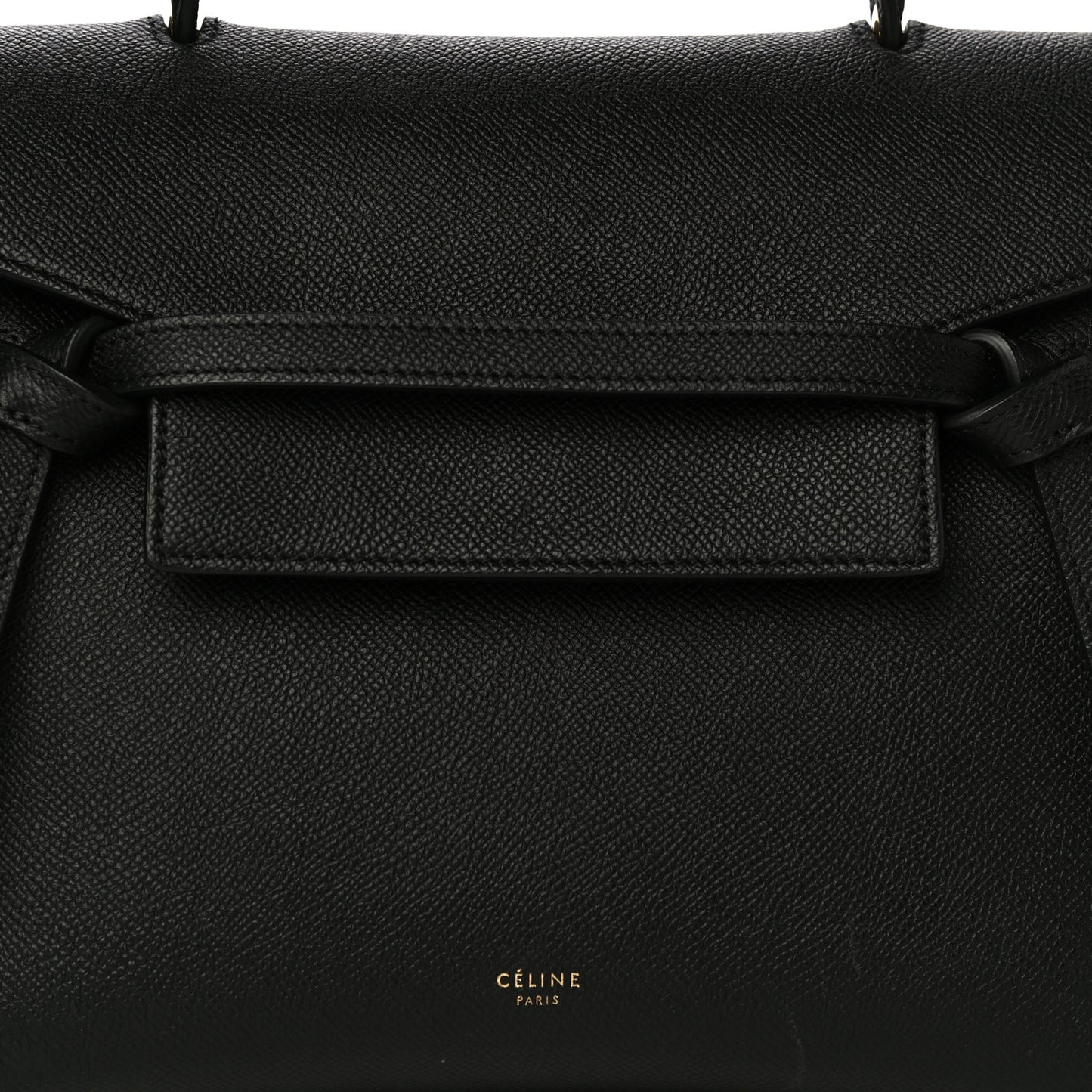 Grained Calfskin Micro Belt Bag Black