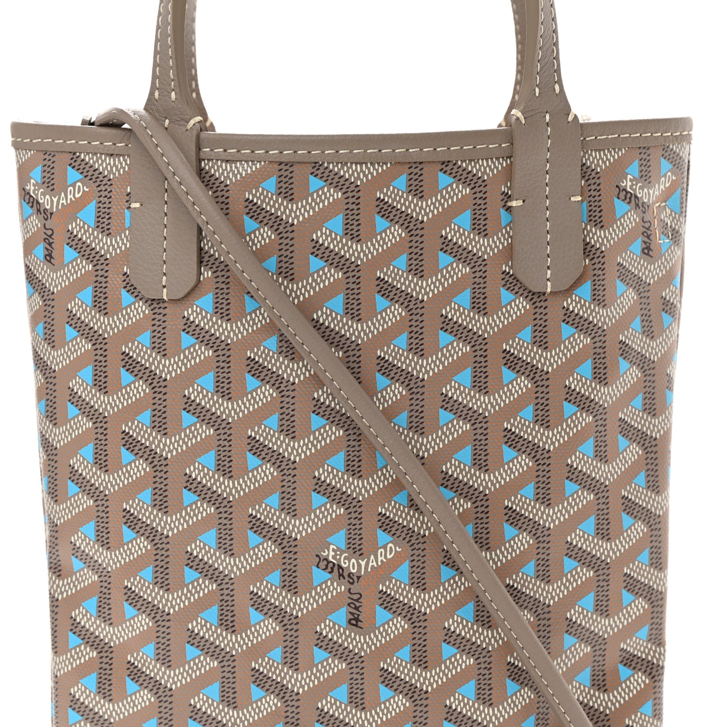 Goyardine Poitiers Claire Voie Tote Grege Turquoise