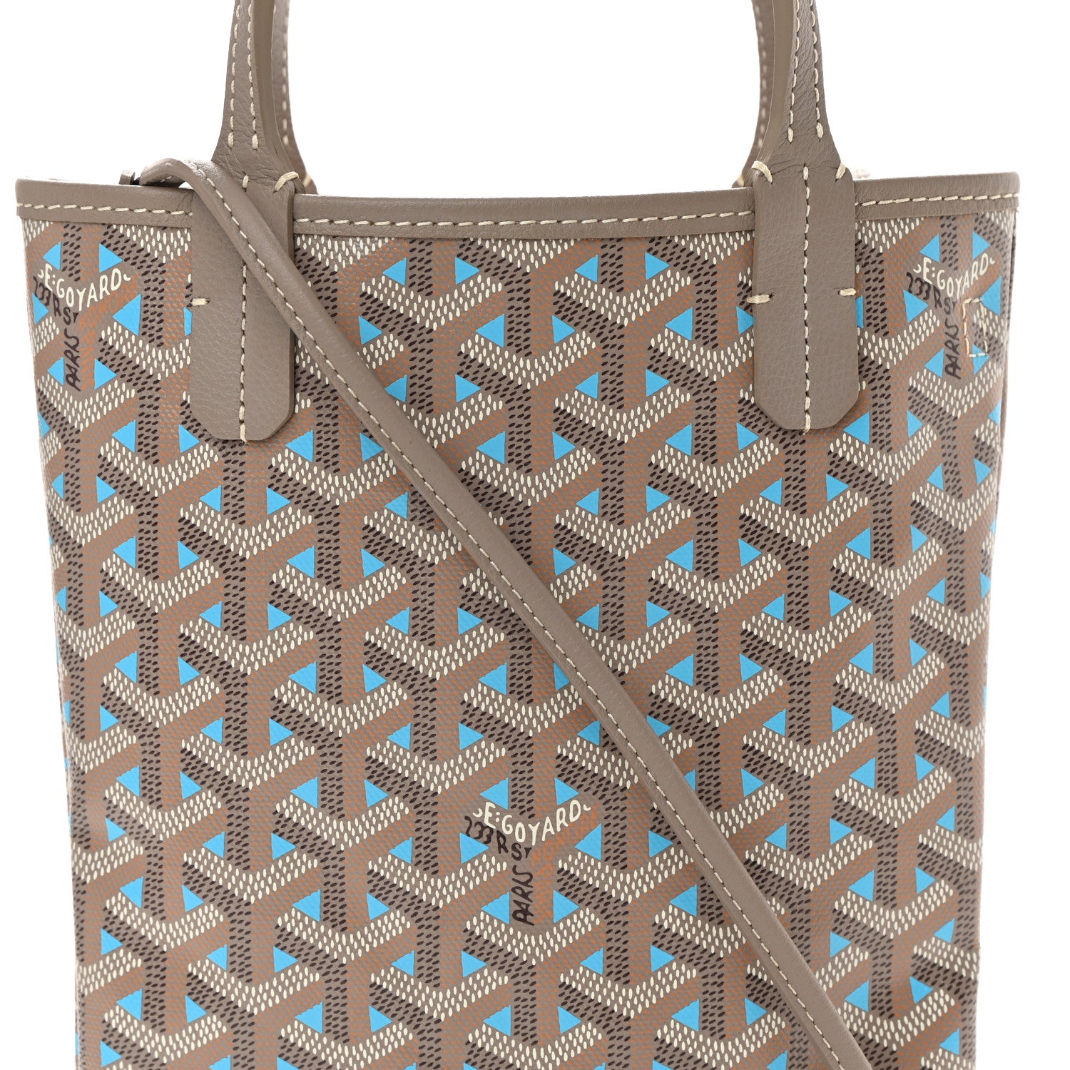 Goyard Goyardine Poitiers Claire Voie Tote Grege Turquoise 8 of 13