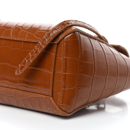 Celine Calfskin Crocodile Embossed Nano Belt Bag Camel 7 of 11