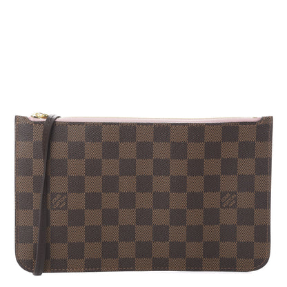 Louis Vuitton Damier Ebene Neverfull MM GM Pochette Rose Ballerine 1 of 5
