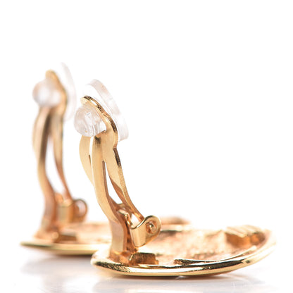 Chanel Quilted Clip On Earrings Gold 4 of 4