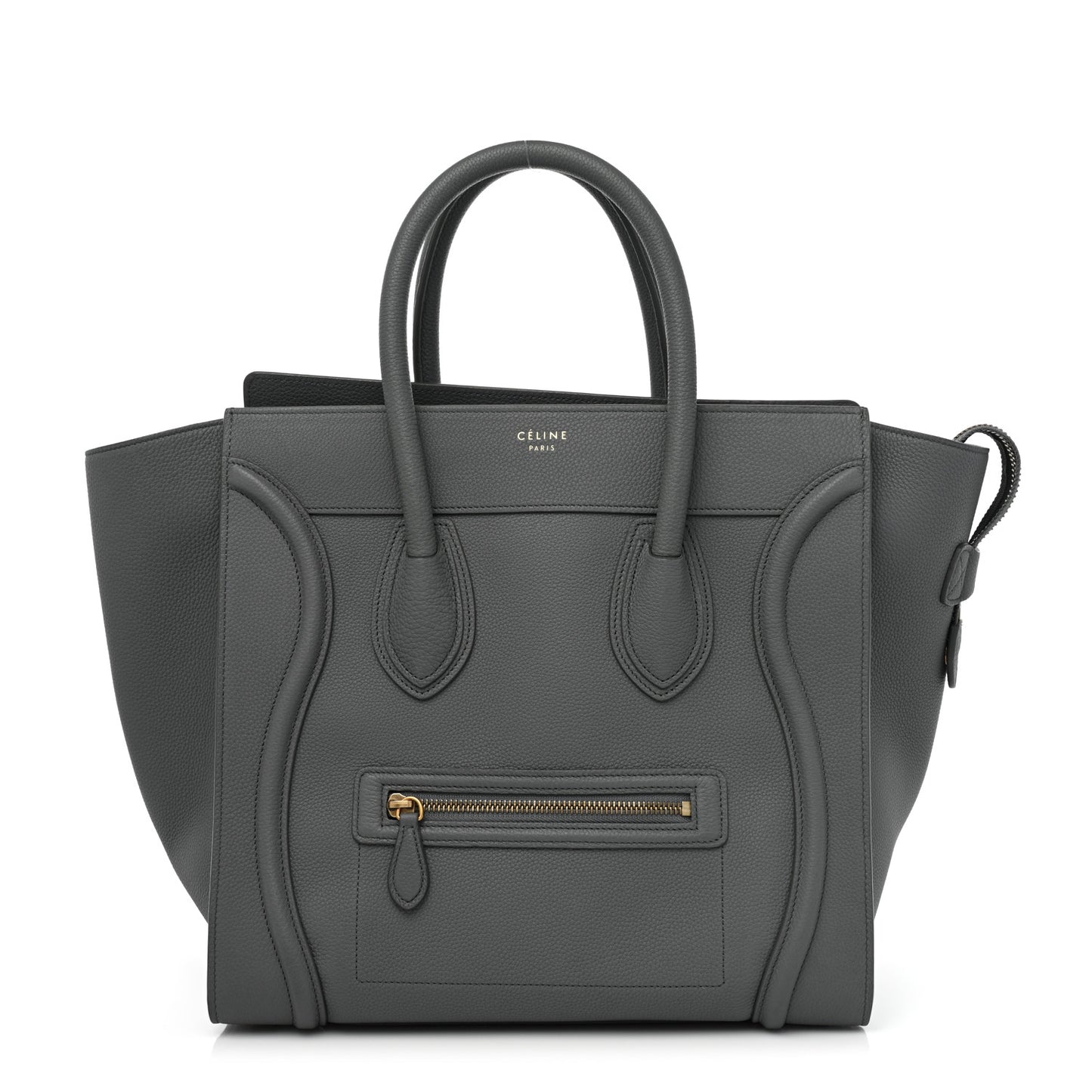 Drummed Calfskin Mini Luggage Kohl