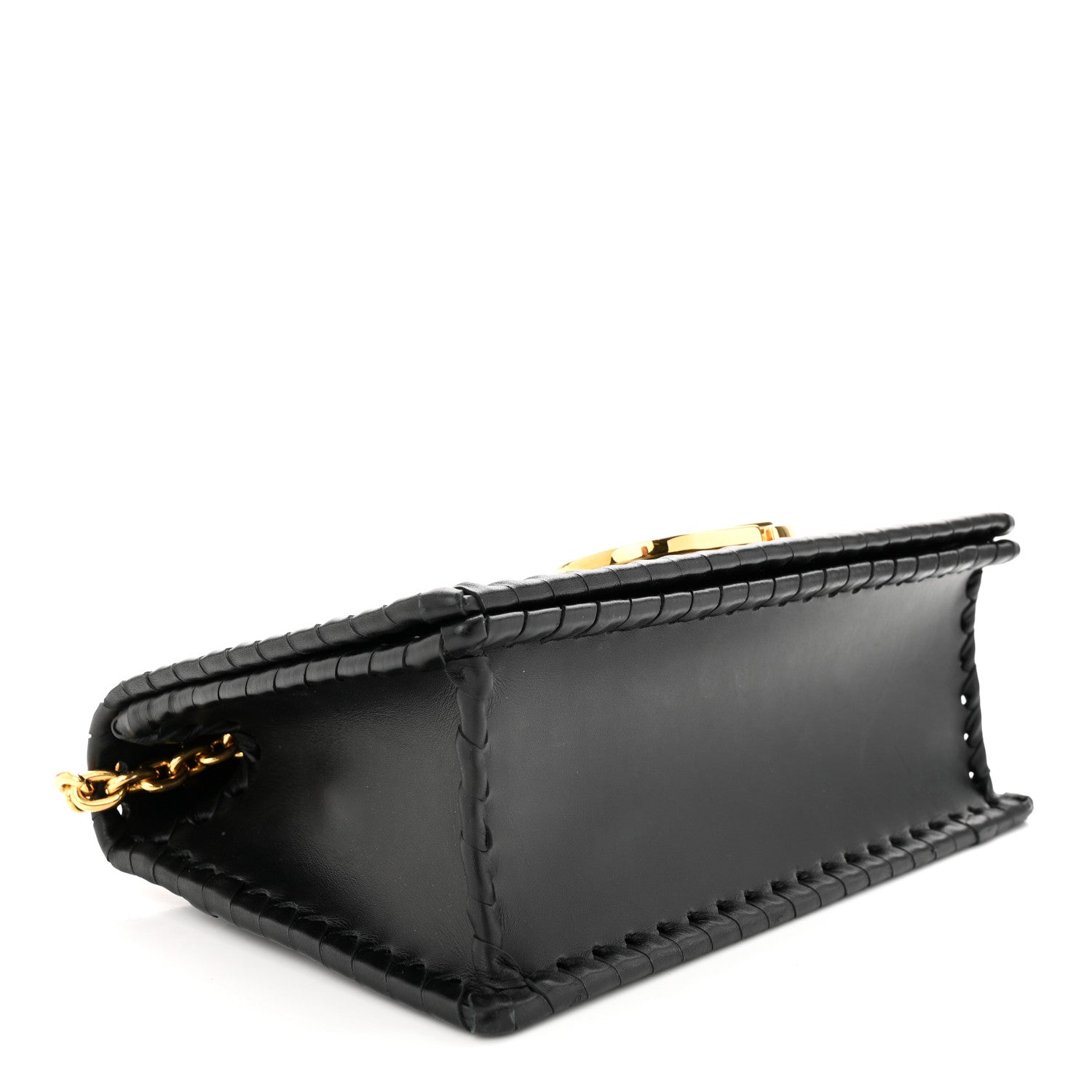 Christian Dior Calfskin Braided 30 Montaigne Chain Flap Bag Black 4 of 10