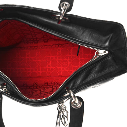 Christian Dior Lambskin Cannage Large Lady Dior Black 4 of 8