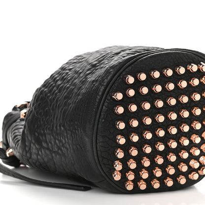 Alexander Wang Pebbled Lambskin Diego Bucket Black Rose Gold Hardware 9 of 12