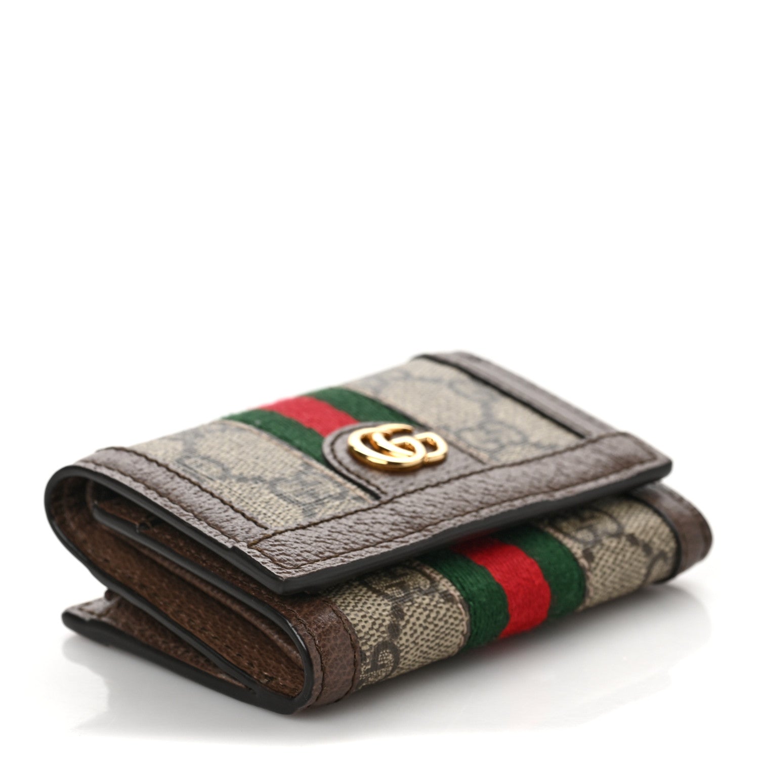 Gucci GG Supreme Monogram Web Ophidia Bi-Fold Wallet Beige New Acero 4 of 7