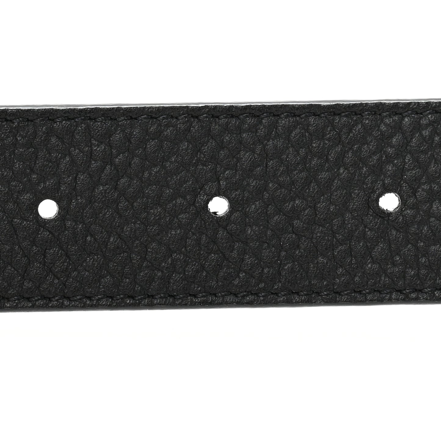 Taurillon Calfskin 30mm LV Initiales Reversible Belt 75 30 Black