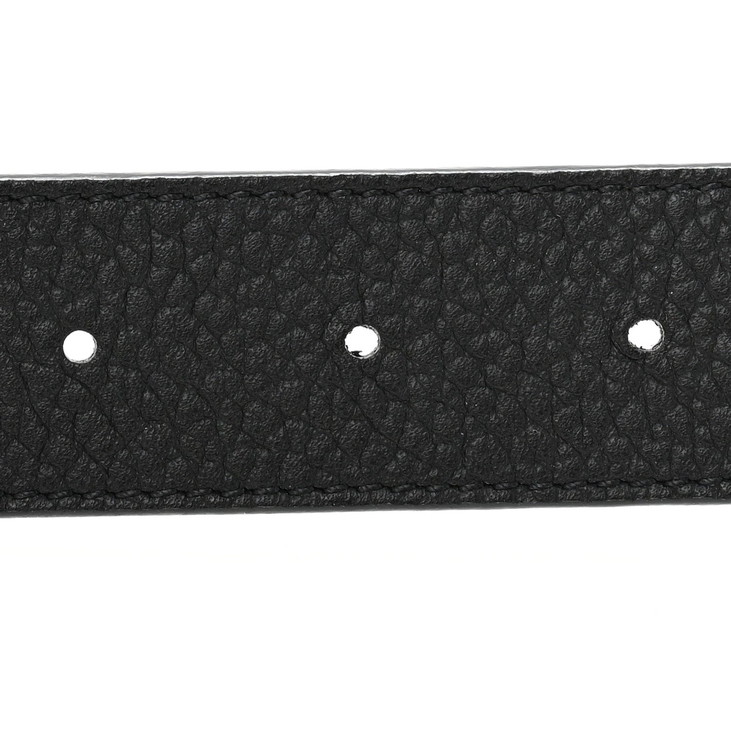 Louis Vuitton Taurillon Calfskin 30mm LV Initiales Reversible Belt 75 30 Black 3 of 6