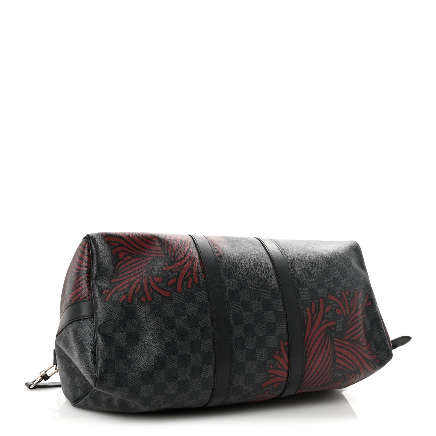 Louis Vuitton Damier Graphite Rope Keepall Bandouliere 45 Red 3 of 9