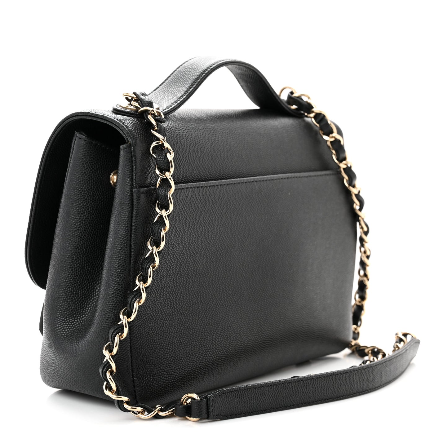 Caviar Quilted Medium Business Affinity Flap Black