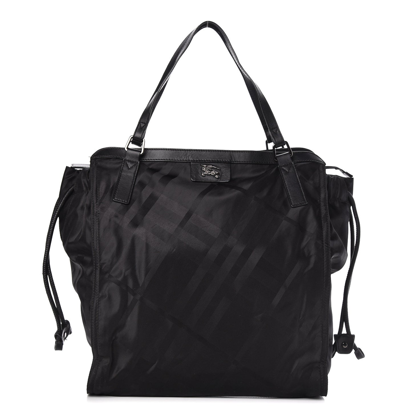 Nylon Check Buckleigh Packable Tote Black