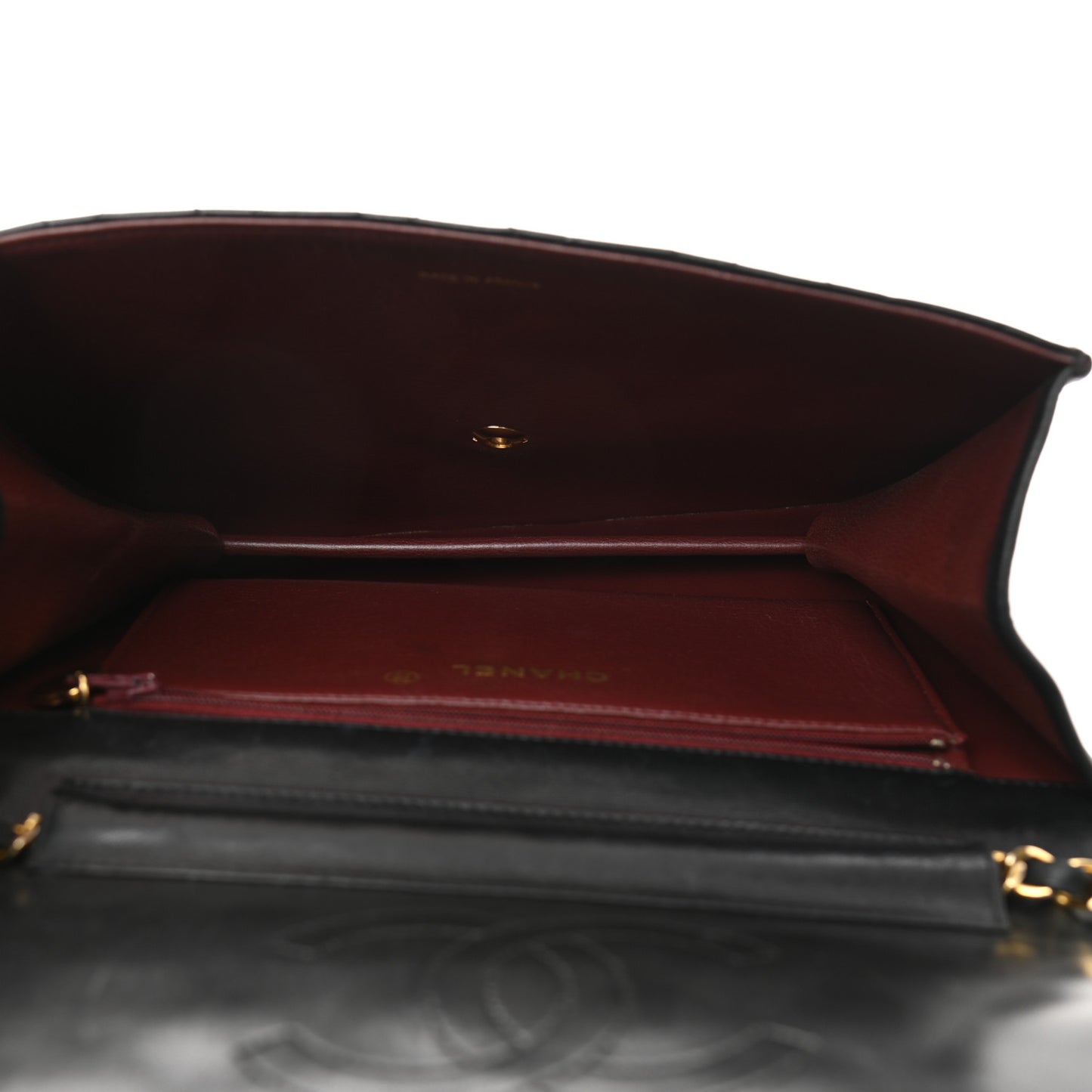 Lambskin Quilted Jumbo Single Flap Black