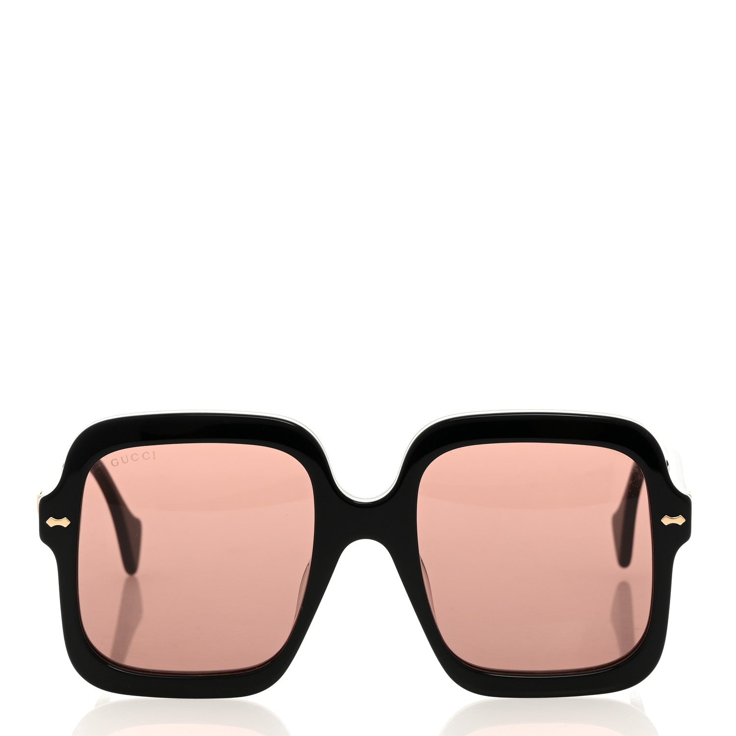 Gucci Acetate Round Frame Sunglasses GG1240S Black White 2 of 8