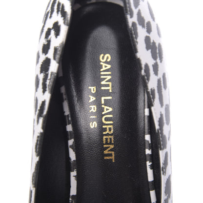 Saint Laurent Soft Calfskin Baby Cat Paris 50 Pumps 35.5 Bianco White Black 6 of 10