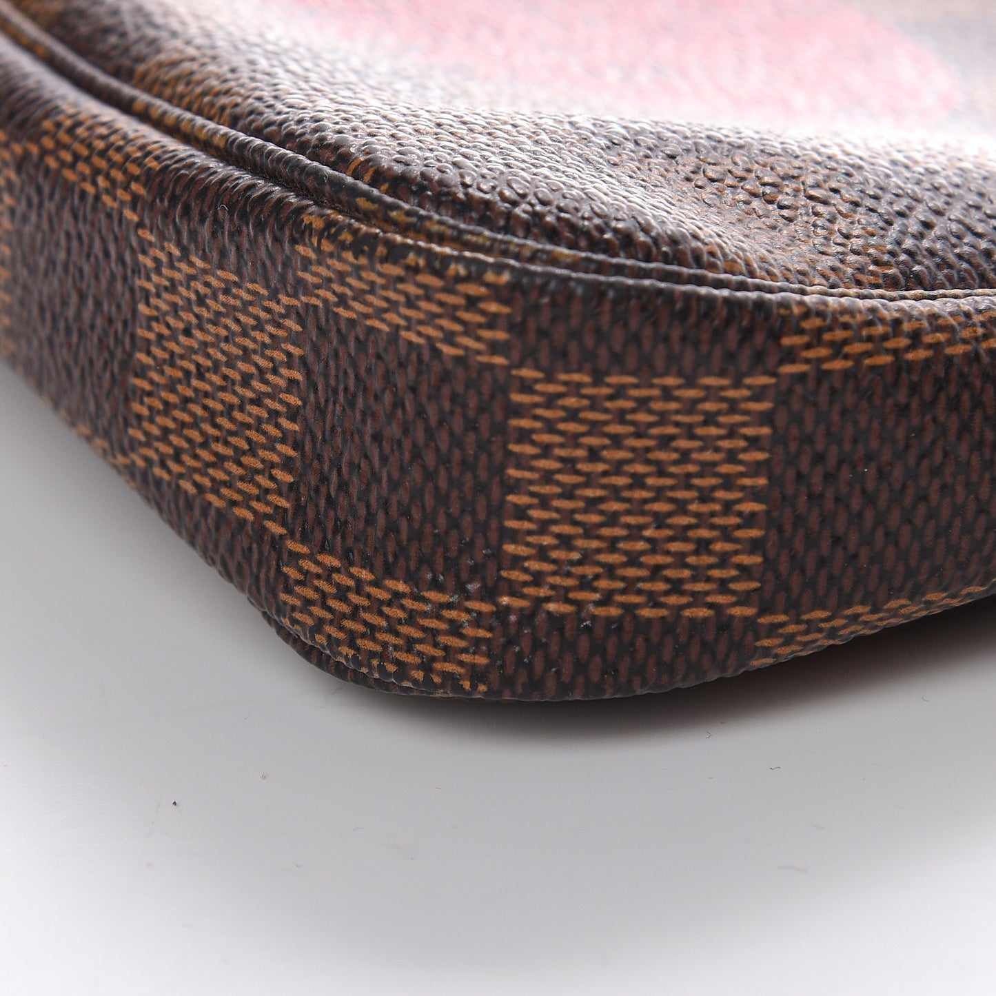 Damier Ebene Complice Trunks and Bags Mini Pochette Accessories Red